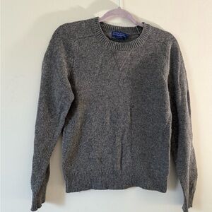 Pendleton Charcoal Gray Crewneck Wool Sweater